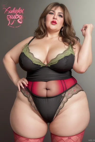 Lubica, 1gilf, Armenian, brunette hair with layered highlights, 60 years old, chubby face, fat, obese, ssbbw, plump, thick, saggy, light green eyes, perfect eyes, tan skin tone, wrinkles, lick her lips by her tongue, pink matte lipstick, plump lips, lips parted, FUPA, (blank black background), pubic hair, fat rolls, belly, sagging, hyperass, ass, excessive pubic hair, hairy pussy, full bush, wide pubic hair, red lace leotard, <lora:hyperass_850-1e-5-av3-LoRA-epoc43-v3:.3>