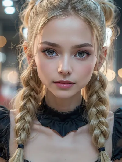 ((Close-up girl)), (((skinny))), upper body, (((petite young girl))), (((small snub nose))), (big eyes), super realistic photography, perfect lighting, (best shadow), 8K, UHD, clear image, (best lighting), highest quality, super detailed images, fine details, high resolution, 8k wallpaper, masterpiece, wide angle, super detailed NSFW clothing, super detailed photography, (((very cute face))), very petite, seductive Russian girl, (((18 years old))), ((smirk)), (((very long blonde hair messy thin pigtails))), (((shiny skin))), long hair, (((blush))), (lipstick), tiny crop top, garter belt, ((())), (((standing))), (((tiny micro skirt))), visible panties, (((Flashing Tits))), (((shirtlift))), ((super detailed professional photography)), photorealism, DSLR camera, best quality, best resolution, with UHD resolution, perfect composition of light and shadows, the brightest image, clear focus, depth of field, skinny, perfectly detailed skin texture, perfectly symmetrical face, perfectly detailed sparkling eyes, perfect highlighted hair, 32k, 50 mm lens, 1/250 s, f/2.8, ISO 300, big tits, perfect lights, ziprealism, detailxl, res, 8k, raw, photo, epiCNegative, <lora:photorealistic02:.3>, <lora:weight_slider_v2:-1>, <lora:Japanese-doll-likeness:.3>