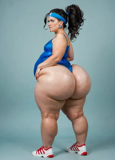 ultra realistic, side view, extremely obese 40 year old woman, bouncing butt, big obese fat plump woman, super plump, flat chest, headband, wearing a supertight marinette costume, obesity, wide waist, wide hips, fat belly, thick thighs, thicks top body, (oversized rounded butt), straight ponytail hairstyle, black hair, messy hairbun, good hands, perfect fingers, (((oversized hips))), (big round butt), (super rounded butt:1.5), gigantic curvy butt, ohwx25, girl, angry, calm, <lora:angry:1.5>