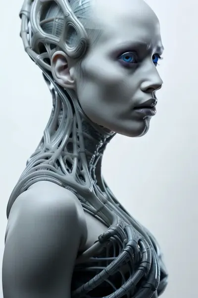 (((full body shot))), one very beautiful and intimidating Alien woman creature, (realistic human face with a lightly snake skin), ((smoky eyes)), (her long hair are fine glass jellyfish), hypnotic look, ((elaborate and very detailed exoskeleton with reptile skin pattern that encloses the woman like a net)), female figure, ((futuristic High Heels)), (aggressive Pose), challenging pose, (high detailed), best textures, (high realistic), reflections, masterpiece, 8K resolution, (high quality), brilliant and natural colors, cinematic lighting, borg, cyborg, bald, gray, skin, veins, metal, armor, cable, eyepatch, <lora:alienskin:.6>, <lora:race_st_borg:.5>