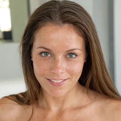 candid photo, beautiful 40 year old woman, short girl, jewelry, elegant, pretty eyes, long straight brunette hair, fashion, casual, tan skin, (looking at me), freckles, happy, macro shot, depth of field, soft front light, HDR, (muted colors:1.2), Canon RF 100mm F2.8L Macro IS USM