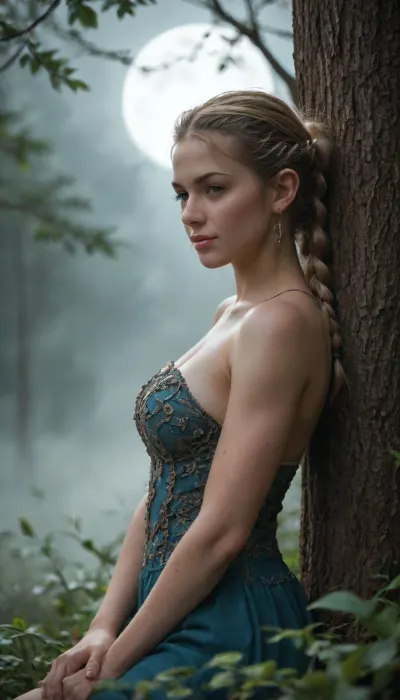 (lazypos), (lazyreal), (jeddtl02), realistic, high_quality, best_quality, highres, masterpiece, 8k, detailed, subject_focus, depth_of_field, perfect_face, detailed_eyes, perfect_hands.
Colorful, vivid_colors, contrasting_colors, detailed_background, chiaroscuro_lighting, dramatic_lighting, volumetric_lighting, cinematic_lighting, light_rays, godrays, shimmering_dust.
Ethereal fantasy concept art, magnificent, celestial, ethereal, painterly, epic, majestic, magical, fantasy_art, dreamy, vibrant_rim_light, bold_edge_light.
In style of Magic The Gathering, 1woman, elf_ranger, milf, mature, tall, lean_body, supermodel_body, curvy_body, large_perky_breasts, toned_legs, toned_arms, wide_hips, hourglass_figure, blonde_hair, very_long_hair, thick_braid, messy_braid, swept_bangs, hair_over_shoulder, feathered_pink_wings, magestic_wings, (folded_wings:.7), wearing exquisite_black_armor, full-body_armor, (intricate_details_on_armor, golden_trim, ornamented_details), fantasy_armor, black_leather_gloves, leather_pants, leather_boots, dominant_facial_expression, confident, tense, vigilant, confident_smile, (facing_viewer:1.5), (looking_at_viewer:1.5), .
Solo, cowboy_shot, (close-up_portrait:1.6), (from_side:1.3), (close_shot:1.6), dynamic_shot, dynamic_pose, action, standing, (contrapposto:1.2), one_leg_forward, strong_posture, arm_support, glowing long_sword is stuck into the ground, hand resting on the pommel of the sword's hilt, (magnificent falcon sitting on her the shoulder), mystical will-o-wisps flying around, shimmering dust in the air.
Dark_forest, (partial_darkness:1.1), (night:1.1), full_moon, rays_of_moonlight, (mist, fog, mystic_gloom:1.5), shadows, thickets, vines, pink_foliage, pink_flowers, old_trees, lush_greenery, dim_lighting.