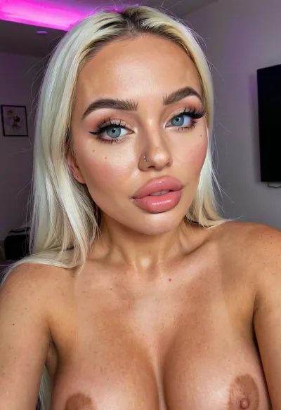 A cute 19 years old bimbo slut showing off extensive plastic surgeries. Bolt-on unnatural fake look. fake everything. Silicone. Botox. Hyaluronic acid. Dermal Fillers. Collagen. foxy eyes surgery. cheek fillers. chin fillers. jawline correction., ((overly plump lips)), . swelling, sollen face from injections. dinghy lips, russian Lip Filler. ultra hydrated skin, glass skin. extreme body modifications. highly symmetrical face. Cute face, chte nose., (((ultra too much plastic surgery))), . pinterest bimbofication, Pinterest Plastic surgery. best Rhinoplasty, Barbienose. Cute enhanced look, pouting lips smile, gaze into the camera, beauty lighting, erotic club ambiance, at erotic party. skin glow, Luminescence, flaunting on instagram, high quality, high detail, high resolution, backlight, bmbplora, Latex, art, by, mooncryptowow, <lora:bimboxl_02:.5>, <lora:CuteLora:.5>, <lora:LatexXLv11:.5>, <lora:FF-Latex.ID-XL-011.bf16:.5>