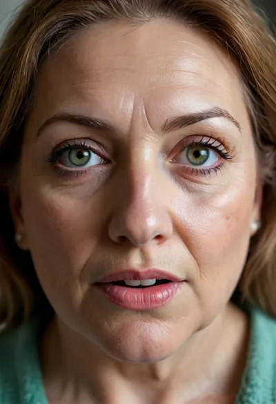Photo of a pretty obese woman with beautiful eyes, ((Nikon Z8)), realistic matte skin, wrinkles, skin texture visible, (sharp focus), (high quality), (face visible), ((Detailed Face and Eyes)), ((Armenian woman)), ((full-frame photo)), lustful eyes, (long light brown hair), (highly detailed hair), (realistic), soft focus, analog look, insanely detailed, highest quality, green eyes, looking at viewer, (mouth open), (realistic:1.3), (shadows:.9), film camera, analog, photo, film grain, realistic face, full lips, perfect face, Photo of a 65 year old mature woman, <lora:chest_adjust:.7>, <lora:add-detail-xl:.8>, <lora:DetailedEyes_V3:.5>