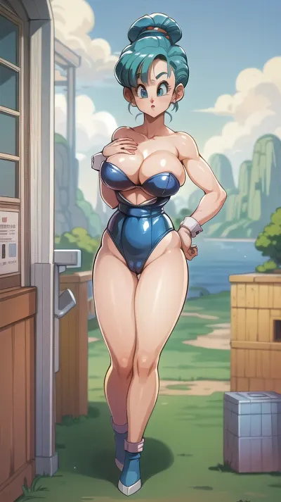 flawless, clean, masterpiece, professional artwork, famous artwork, perfect face, (bulma from DBZ:1.3), with huge breasts in a playboy bunny outifit, inside the cave headquarters, cute, aqua eyes, aqua hair, eye contact, dragon, ball, blmpony, aqua, hair, huge, big, breasts, blmsdup, bulma, one, side, up, collarbone, blmlong, blunt, bangs, bent over to tie her shoe, cleavage pressed against knees, <lora:bulma_v1:.8>