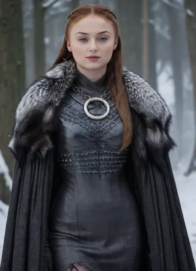 ((Beautiful Sansa Stark from game of thrones:1.4)), big sexy breasts, in a poor black cape with a hood thrown, (no panties:1.2), sexy cleavage, lace filigree of bright, naked tits, (naked, showing black stockings and blonde extremely hairy pussy:1.3), rich color. Super clear, highly detailed watercolor, glaze technique, plus colored alcohol ink, style of V. Vasnetsov, long braided blonde hair, sexy black long gloves, In her hand is a large Valerian steel sword, A wolfskin is draped over her shoulders, ((a large wolf stands at near her)), she stands there confidently, looks seductive, next to her stands a big snow-white wolf from games of thrones, show whole body in the picture, castle, (Realism:1.8), (Beautiful big breasts:1.2), open hairy pussy, (hairy pussy:1.3), sns, woman, she, has, red, long, hair, braded, wearing, crw, outfit, black, armor, dark, tunic, queen, of, the, north, gown, battle, Young_woman, extremely waist, perfect skin, extremely high detailed, thick bimbo lips, pink lips, blonde, blue eyes, perfect face, nude, ((her personality and behavior is feminine, flirtatious, beguiling, and slutty:1.2)), wolf, (((she is posing in a sexually explicit way, she desperately wants the viewer to fuck her:1.2))), NSFW, Hardcore, XXX, (uncensored. Perfect small curved ass), skirt lift, <lora:add-detail-xl:.9>, <lora:sansa stark SDXL - sns woman:1.3>, <lora:708827_training_data:1>