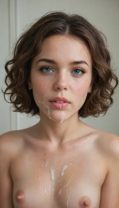 face and tits, portrait, covered in cum, short curly brown hair bob cut, blue eyes, lips parted. cum dripping from mouth
sticky facial
bukkake, cum, flat, chested, <lora:MS_Real_XL_Bukkake:1.9>, <lora:flat_chested_v3.5:.3>