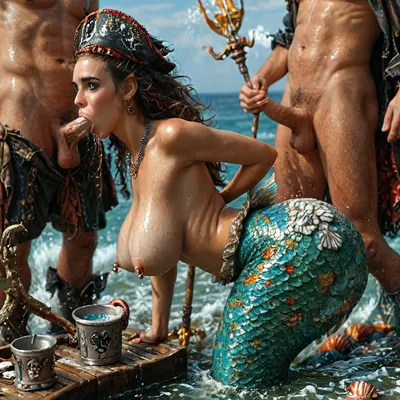 20 year curvy mermaid caught in fishing net on dock, Mermaid with pearl white and pink scales, many fins on tail, tied up in net, large net, rope, pirates, large boobs, poking nipples, red curly hair, laying in net on a dock at a beach front, rough seas, waves splashing, wet skin, pearls in her hand, twilight, D cup large breasts, visible poking nipples, nipple piercings with pearls, sundown, photography, Mermaids, shells, barnacles, detailed skin, detailed scales, scales on ass, shell jewelry, Trident, mermaid tail, tiara, ((giving a blowjob to a fat bellied drunk male pirate)), cock tease, cumshot, blowjob, rum, bottle, scimitar, wings, <lora:detailed_notrigger:2>, <lora:MJ52:.4>, <lora:PAseer-SDXL-AcceleratorLighting:.1>, <lora:XL_Weapon_Trident_-_By_HailoKnight:.7>, <lora:lora.TA_trained:2>, Russian girl, 18 years old, skinny girl, jeans pulled down below ass, sperm on ass, beach, best quality, photorealism, intricate details, realistic face, detailed face, full view