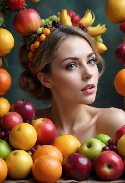 A woman various fruits. #©KITTYART

























#©KITTYART