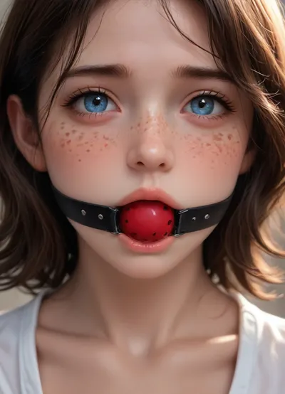 Full body shot, cute, realistic, perfect lighting, (best shadows), 8K, UHD, clear image, (best lighting), Best quality, Ultra Detail, Fine Detail, High Definition, 8k Wallpaper, Masterpiece, bright blue eyes, (very detailed face, (beautiful, light freckles, blush, tanned skin, full lips)), woman, Elizabeth ballgag, gagged, gag, restrained, tied up, microskirt, <lora:Ballgag:.75>, <lora:microskirt_v0.2:.85>