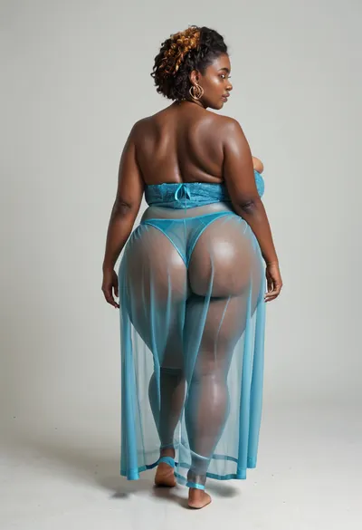 BBW extremely chubby African women, hyper colossal boobs, extremely large areola, extremely huge puffy nipple, extreme hyper colossal round butts, butts wider and larger than torso, thin waist, muscular abs, she wears an Indian style saree and off shoulder blouse without underwear, see through, on Indian wedding function, back view, front view