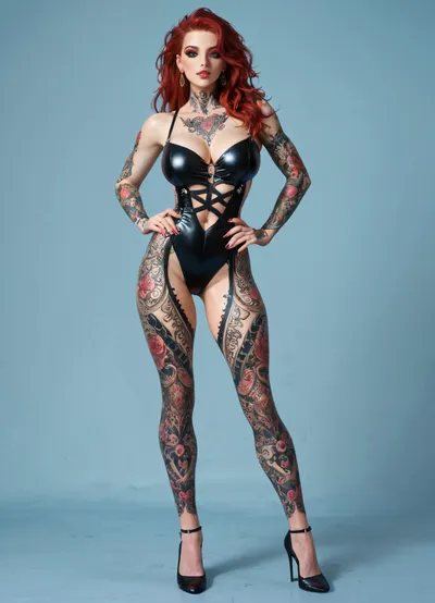girl with full body tattoo