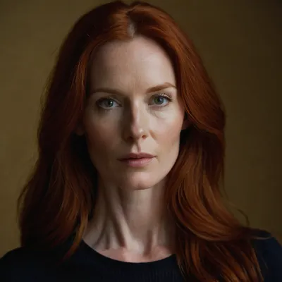 A tall, slender Scottish milf with long red hair in her late 40s called Emily. Emily has a very pale skin tone, sharp cheekbones and a delicate jawline. Emily is slim and elegant.
BREAK
Emily's slender figure is highlighted by the tight-fitting t-shirt.
BREAK
A face close-up.
BREAK
A DSLR portrait, shot on 50mm lens at f/2.0 aperture, studio lighting.
BREAK
Hyperrealistic, 8K highest definition, pornworks, highly detailed, sharp focus.