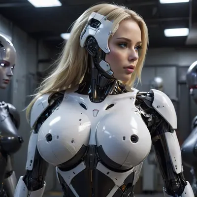 super sexy busty blonde robot being destroyed by busty fembot spies, hightech_robotics, <lora:bombshell_v2:.8>, <lora:hightech_robotics:.8>, <lora:CyborgMechExosuit_v1.5:.8>