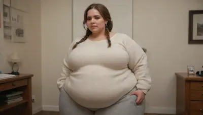 bottomheavy, heavyweight, fat woman, obese, (fully dressed:1.3), wilderness, massive fat thighs, (hyper shortstack:.03), braided hair, irish