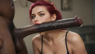 Jessie from Pokemon, african fat man, fat black man, perfect body, fuck by black cock, gigantic black cock, black cock more big than Jessie body, black man fuck hard, anal sex, without pubic hair, she try to escape, her mouth is open, (monster penis coming out of mouth:1.3), (large penis head coming out of her mouth:1.3), penis coming out of her mouth, large penis exiting her mouth, cum spraying