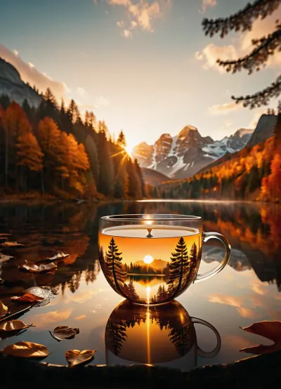 FIRST, Close-up of a beautiful large crystal apple with, [a forest landscape inside], . The apple floats in, [a crystal clear mountain stream], . Inside the apple, [a bright autumn forest at dawn], double exposure, blurred background. Cinematic poster. SECOND, Dreamy, surreal, (double exposure:1.3), (beautiful cup as a portal), (inside, bright sunset over a calm lake surrounded by dense forest and majestic mountains:1.1), (intricate gold details on the cup, bronze base), isolated on white, highly detailed, cinematic lighting. Here are two templates. Experiment. Change what's in brackets to what you need. Do you know how to use the chatbot?