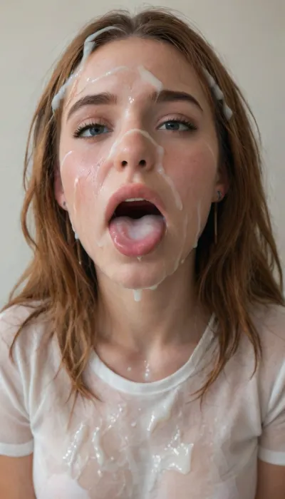 realistic cum, excessive cumshots, (cum on clothes:1.4), cum on, (Cum flows:1.5), (cum on body:1.4), cum on hair, (cum on face:1.7), bukkake, ((Clothes and body covered with semen)), (mouth wide open:1.4), (mouth filled with cum:1.5), beautiful face, (cum on hair:1.3), woman, cum, on, face, (ginger moana aged 36), <lora:JustCum:1.9>, <lora:678016_training_data:1.9>, <lora:cum_in_eye_deepmind:1.9>