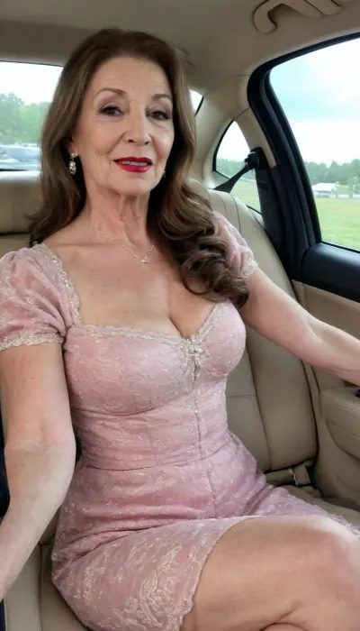 gilf in a luxury limousine car, wide car, wide seat, fully clothed, masturbating, cum in pussy, (very mature:1.7), (gilf:1.5), facial wrinkles, (body wrinkles:1.5), shaved pussy, (small breasts:.9), red lipstick, red nails, white tooth, perfect denture, jewels, red lace bra seen through dress, (brunette hair:1.2), panties pulled away, black lace stockings, dress spreading around, (long lace hoop dress:1.1), dress falled down on shoulders, epic, gorgeous, skirtlift to see her pussy, spreading, (facial), (cfnm), (saggy:1.3), night Atmosphere, (georgian gown:1.8), superior costume, pink, red, puprle, burgundy, hoop dress, cleavage, full body, full length shot, ElementalWind