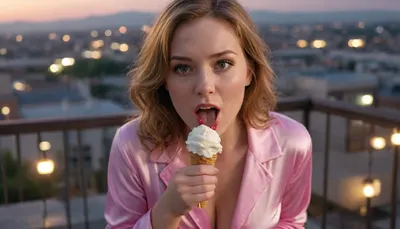 Pov view. At apartment balcony. City in the background, it's raining, storm. There is a 40 years old woman. She is curvy, freckles on her face, skin imperfections, thin straight nose, fat lips, detailed face, ((wearing silk pajamas)), fucking viewer, sex, rough sex, hardcore sex, screaming, mouth open, grabbing, licking icecream, flirtatious look, compromising look. It's sunset time, almost night, cinematic lightning. Dynamic pose, detailed, hyperealistic, creampie, deep, huge, small, amateur Pov view. At apartment balcony. City in the background, it's raining, storm. There is a 40 years old woman. She is curvy, freckles on her face, skin imperfections, thin straight nose, fat lips, detailed face, ((wearing silk pajamas)), fucking viewer, sex, rough sex, hardcore sex, screaming, mouth open, grabbing, licking icecream, flirtatious look, compromising look. It's sunset time, almost night, cinematic lightning. Dynamic pose, detailed, hyperealistic, creampie, deep, huge, small, amateur