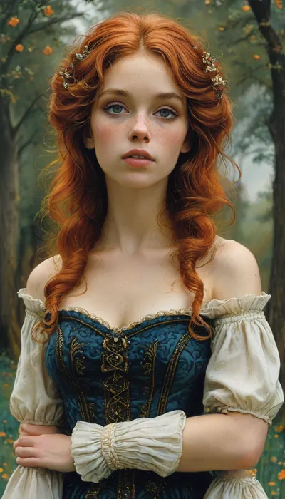 woman, 50 years old, (small body size:1.3), full body, Jean, Delville, style, of, Michael, Cheval, (onoff:1.3), <lora:tbh140-sdxl:.6>, <lora:tbh129-sdxl:.8>, <lora:OnoffXL_ExtraCrispy:.8>