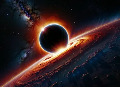 Masterpiece, very high definition, time geodesics in a curved space of general relativity close to a black hole view from afar, <lora:add-detail-xl:.7>, <lora:SDXLHighDetail_v5:.7>