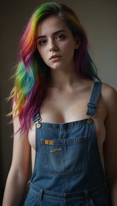 Bold expression: a hyper-detailed portrait of an extravagant young woman