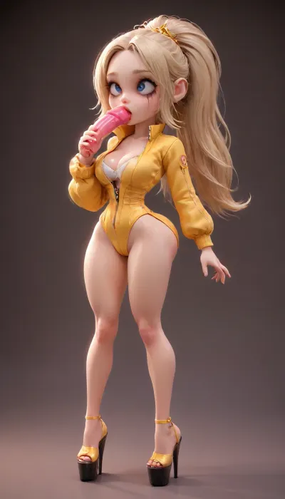 Ultra-detailed petite vixen: an 18-year-old midget girl's seductive dance in 4k