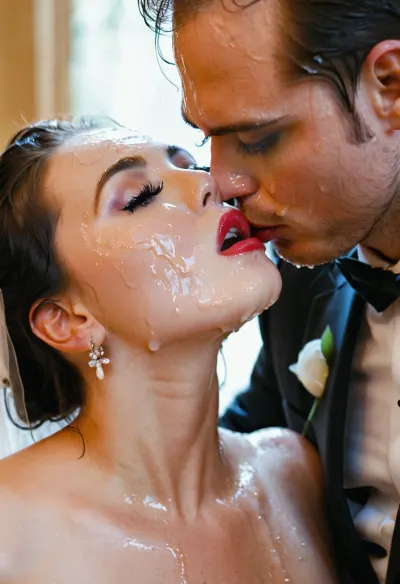 bukkake, cumshot, facial portrait picture of the Iranian Bride face in cum facial, with heavy makeup and a lot of makeup, ruined makeup, a lot of Cum on her face, cum on her long black eyelashes, Cum on her eyelids, Cum on her cheek skin, her face wet with Cum, Cum on her red lips. cum on her wedding tail., woman, cum, on, face, <lora:JustCum:1>, <lora:cum_in_eye_deepmind:.5>