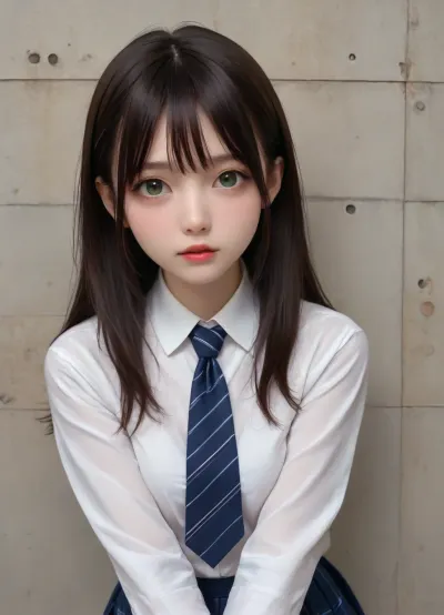 A digital ode to an elite anime schoolgirl: a study in contrasts