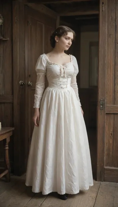 Victorian England, an old overgrown, unkempt park around a gloomy mansion, dusk, in a small clearing stands an old leaning wooden shack, the door to it is open, inside you can see a rough wooden bench and a rough wooden table, victorianstyle, novuschroma40, style, <lora:victoriansxl_v1:.5>, <lora:old_world:.5>, <lora:CBS_novuschroma40 style:.5>