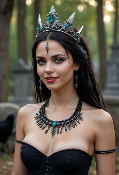 Mystical seduction: the enchantress amidst the shadows of night