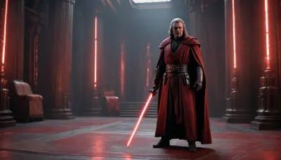 uber realistic image, fullcolor image, full body view, 8K quality, ultra detailed, masterpiece, Old Sith Imair, Dromund Kaas