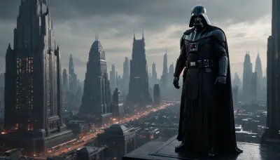 uber realistic image, fullcolor image, full body view, 8K quality, ultra detailed, masterpiece, Capital Darck Imair, Dromund-Kaas, citi, a giant dark futuristic city, super skyscrapers, a temple of the Dark Side, the Imperial Palace, everything has the imprint of the dark side of the force