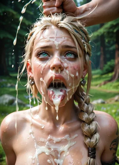 Astrid's unforgettable facial: an explosion of cum and passion