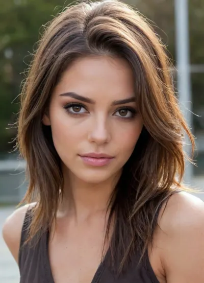 (loving girlfriend, Latina, Mexican, deep bronze skin tone, makeup model, hair model, stunning actress:1.8), (intimate snapshot, snapshot aesthetic:1.5), (focus on eyes, soft smoky eyes, full brows, mauve-pink lips, natural elegance, subtle sophistication:1.4), (sultry eyes, long eyelashes, adorable, bashful pose, bright flirty gaze, soft loving smile, shy smile, delicate features, pixie features:1.4), (deep brunette hair with honey-brown roots, wet-look hair styling, textured layers, slightly messy aesthetic, golden highlights, asymmetric hair, swept back hair style, hair product, slicked hair, gelled hair, wet hair:1.8), (seductive, sultry, sexual tension, sexual anticipation, sexual attraction:1.4), (natural lighting, naturally lit, ambient lighting:1), (soft shadows on her face:.9), taken with a smartphone camera, snapshot style, point-and-shoot, shallow depth of field, (natural phone bokeh, lens flare:1.1), slightly off-center composition, natural framing, soft focus on background, ziprealism, igbaddie, <lora:igbaddie-XL:.4>