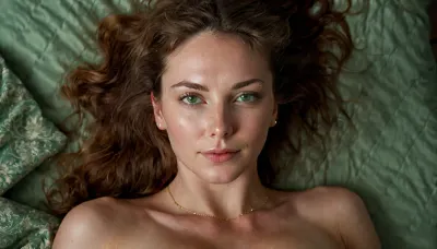 HD masterpiece, amateur candid photo, night time bedroom scene, (one 25 yo dutch woman), laying on her back on bed, (view from above), (hands on chest, looking at camera), (auburn hair, messy hair, long hair), (thin jaw, square jaw:1.3), (ultra detailed face:1.8), nice teeth, thin face, freckles, (pointy nose:1.3), (white pale skin, perfect skin, narrow waist:1.4), fit, (wide hips:1.4), toned, (abs visible:1.2), perfect medium naturals breasts, no bra, (half-close eyes, green eyes:1.6), moaning, (purple stockings, necklace), (Sweaty body, heavy Sweating), (fog from sweating, lots of fog, lots of smoke), (ultra detailed image, high resolution, high level of detail)