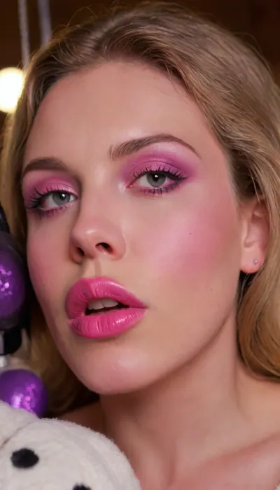 Alice, (over-detailed), best quality, masterpiece, soft lighting, soft shadows, (milking machine attached to her large breasts, purple nipples, lactation, breastfeeding), (lips:2), (cow makeup:1.2), long bare eyelashes, funny facial expression, open mouth, big ass, open round pussy orgasm makeup, eyeliner, eyelashes, <lora:Modern_MakeUp_XL_v0_1:.8>
