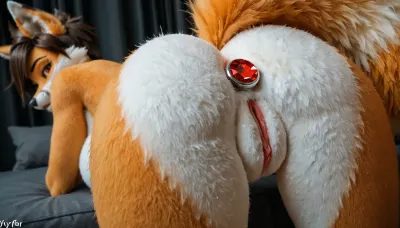 Close up of sensual stunning tracer from overwatch, female-fox, fox-breasts, fox-teets, tiny-waist, furry-yiff-face, Sexy furry, furry-art, fur, (((Sexy fox))), fox tail, (((fox face))), (((furry face))), anthro-furry-yiff, yiff-anthro-furry-fox, oiled, big ass View from waist down, bent forward, big ass up, Butt Plug with red diamond, Sensual, erotic, wet orgasm pussy, open pussy, extreme pussy cameltoe, Point of View focus butt