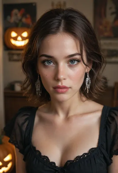 halloween poster spooky jack o' lantern costume trick or treat witch haunted house scary ghost