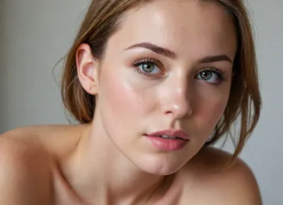 The face follows a harmonious oval shape with balanced horizontal and vertical symmetry. High cheekbones create natural contouring, while the forehead occupies one-third of the facial height. Eyes are set exactly one eye-width apart, almond-shaped, and framed by symmetrical eyebrows that follow the orbital bone structure. The nose width matches the distance between the inner eye corners, and the philtrum, (nose-to-lip distance), measures 1.0–1.2 cm. Lips adhere to the golden ratio—the lower lip 1.6 times fuller than the upper. The jawline angles at 120–130 degrees, and the face divides into three equal vertical zones, hairline to brows, brows to nose base, and nose base to chin.
The body stands at a proportional 7.5–8 head-heights. Shoulders are slightly wider than hips, (by 2–3 cm), with a waist-to-hip ratio of 0.7—typically a 60–90 cm difference. Legs compose 51–53% of total height. The neck circumference equals twice the wrist circumference. Muscle tone is refined yet defined, a natural spinal curve postured elegantly, a toned abdominal core, and limbs that are slender but strong. Movements are fluid—feet align straight when walking, arms swing naturally, and the neck turns gracefully. Every curve follows the golden ratio, blending mathematical precision with organic grace.
Possessing striking facial features with perfect symmetry.Flawless skin, piercing gaze, and a natural smile capable of conveying a full spectrum of emotions, from subtle mystery to open joy. Graceful posture and fluid movements create an aura of ease and confidence in every frame. A master of transformation, able to shift from delicate romance to bold modernity in seconds. Demonstrates an innate understanding of light and space, working effortlessly with any angle. Executes photographers' and stylists' visions with mathematical precision while maintaining creative vitality. Differently very sexy position bent over, A man is fucking a beautiful slim fit 20 years old woman, messy hair, ginger, freckles, small breasts, A-cup, narrow torso, on all fours, face down, she gets anal fucked from behind by a sexy man with a huge extremely wide and extremely long cock, bigger penis, doggy style, full bodies view, Accurate eyes. Realistic detailed eyes. Realistic skin texture. high quality, hyperrealistic, extremely detailed, high resolution, high resolution face, high resolution eyes, upass, 1girl, solo, pussy, hyperforeskin, sidedoggystyle, 1boy, ass, doggy, style, sex, front, view