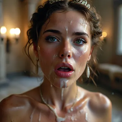 30 year old female ancient roman queen, covered in thick white realistic cum, sexy expression, orgasm, orgasm face, Mouth half open, tongue on lip, eyes half closedwoman, cum, on, face, <lora:MJ52:.3>, <lora:BUT_SDXL_SHS:1.3>, <lora:add-detail-xl:.7>, <lora:CinematicStyle_v1:2>, <lora:JustCum:1.5>