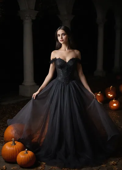 Reality_Maker
Prompt Negative prompt Model

Characters
You can generate a new image using the same characters AI porn image generator
Explore similar




More
In the heart of a moonlit night, where shadows play, A girl stands, her presence a haunting ballet. Long black hair, a cascade, a midnight waterfall, Her gown, a tapestry, of cobwebs and autumn's thrall. Eyes that hold secrets, mysteries untold, A smile like moonlight, both alluring and cold. Pumpkins with glowing eyes, a sinister guide, Lighting her path, in this Halloween tide. The air is thick with magic, a spell cast by her grace, A captivating vision, a frightful, enchanting face. In this night of wonders, where the veil is thin, She dances with shadows, a ghostly, alluring kin. Her beauty, a riddle, a puzzle to unravel, A girl of the night, a Halloween marvel. Captivate the canvas, with her haunting allure, A masterpiece of mystery, a Halloween lure.