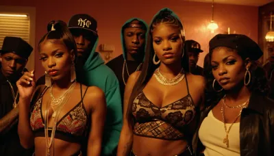 (trap house:1.5), (gangsta party:1.6), (hood:1.4), (bimbo ghetto girls:1.5), ghetto, ghettostreets, <lora:Ghetto_sdxl_lora:.8>