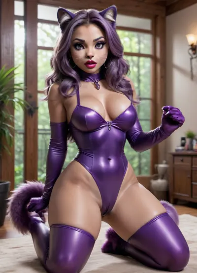 small, female, detailed eyes, dark eyebrow, cute face, small face, cute, easynegative, hyper massive nipples, ((makeup:1.5), long blue eyelashes with eyeliner:1.2), (big lips:1.3), Her body is slightly tilted to the side, one leg is slightly bent at the knee, (purple pussy:1.1), nipple ringsnipple, (purple puffy anus:1.5), (there are, (big anal beads:1.3), sticking out of the anus), nipple ringsnipple slender petite body, score_/_up, score_6_up, horny expression, lesbian catgirls, lesbian cunnilingus, squirting orgasm, explosive orgasm, bubble butt, giant perfect tits, cat paws, furry cat feet, oversized nipples, shy, long hair, really long hair, extremely long hair, massive hair extensions, hair down to the floor, full bodu view, big cat tail, shapely legs, bimbo body, thin waist, standing, leaning forward, arching back, showing feet, squeezing breasts, female furry black panther with big and a beautiful pussy, feline_hybrid, cunnilingus, 2girls, girl, licking, pussy, forest, creek, waterfall, North, American, trees, plants, wide, portrait, <lora:Realistic_Feline_Hybrids:2>, <lora:Cunnilingus XL:.8>, <lora:XL_FD-ForestTrail-R16:1.4>