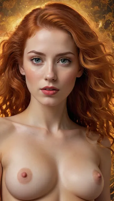 fishnet tights, official art, unity 8k wallpaper, over-detailed, beautiful and aesthetic, masterpiece, best quality, (zentangle, mandala, tangle, entanglement), (fractal art:1.3), 1girl, golden flowers, extremely detailed, dynamic perspective, the most beautiful form of chaos, elegant, brutalist design, bright colors, romanticism, James Jean, Robie Dwi Antono, Ross Tran, Francis Bacon, Michal Mraz, Adrian Geni, Petra Kortright, Gerhard Richter, Takato Yamamoto, Ashley Wood, atmospheric, (detailed smooth skin), (lean abs:1.3), (golden glow:1.2), (red-haired, (golden curls:1):1.4), (golden curls:1.3), (huge round breasts:.8), perfect face, realistic, huge natural breasts, perfect tits, perfect body, beautiful, pronounced feminine facial features, perfect ass, healthy skin tone, fair skin, perfect teeth, perfect eyes, matching eyes, detailed eyes, very detailed iris, long eyelashes, big realistic lips, full lips, sweet smile, perfect mouth, detailed face, ((cute tall tall tall face)), symmetrical face, pleasure face, pleasure emotion, cute tall tall tall doll face, detailed hairstyle, healthy hair, bright hair, very long hair perfect lively eyes, flawless tongue, bright eyes, penetrating gaze