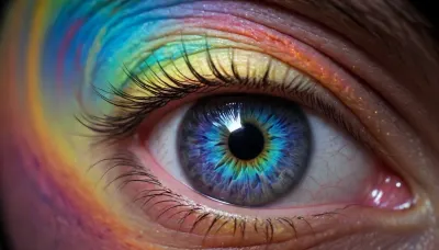 look to microscope macro zoom, (glowing adobe), miracle, rainbow light circeled in open universe, orbit, rainbow storm, rainbow fire, rainbow air, rainbow earth