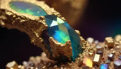 microscope macro zoom, (glowing melted gold cubic turmaline, opal), miracle, rainbow light circeled in open universe, orbit, rainbow storm, rainbow fire, rainbow air, rainbow earth