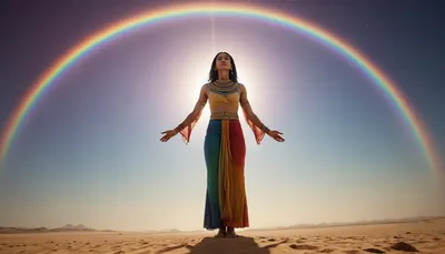rainbow light, open universe, flying 33 year old dark concentrated egyptian preist