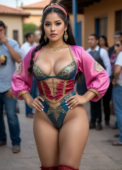 ((over-detailed professional photography, masterpiece, epic photorealism)), frent and back pics, quality, best resolution, uhd, perfect composition of lights and shadows, dynamic, the brightest image, clear focus, depth of field, 32k, 30 mm lens, 1/250 s, f/2.8, ISO 300, realistic, soft focus, insanely detailed, top quality, (moody lighting), ((young caporales traje clothes cholita)), ((hair volumen shorty sabrina veronica)), latíne eboney, chubby face, style ebone eboney american, zom out, full body view, view from, professional photograph, ultra detailed, intricate details all, (photorealistic:1.5), sexy, 8k, UHD, strong sidelight, contrast, tack sharp, super little tits, Pocahontas rasgs rasgos, cousin young put erotic parts, texto ans screen, Tinder pic, roll girl, Tinder app, diferentes context, tinder and Badoo, variante y sweety pic app view, view screenshots pic Tinder scroll Tinder selec, context tinder cell, boody paint stamp, g strinng pantys vict, pic send Tinder date boliviana peruvians, (Big wide hips lips), ((bigger vulve pussy)), traje de caporales cholita, (strobism Big eyes), sleepy, cousin insinuated, p, aperture leags, Big ass butt booty panty reverse, Open day dorrs, exposed pussy holes, festival caporales street, ropa celebrate, top caporales, típica caporal dance, skirt tanga hilo caporales, suit caporal típic, cholita tinku, morenita arrecha